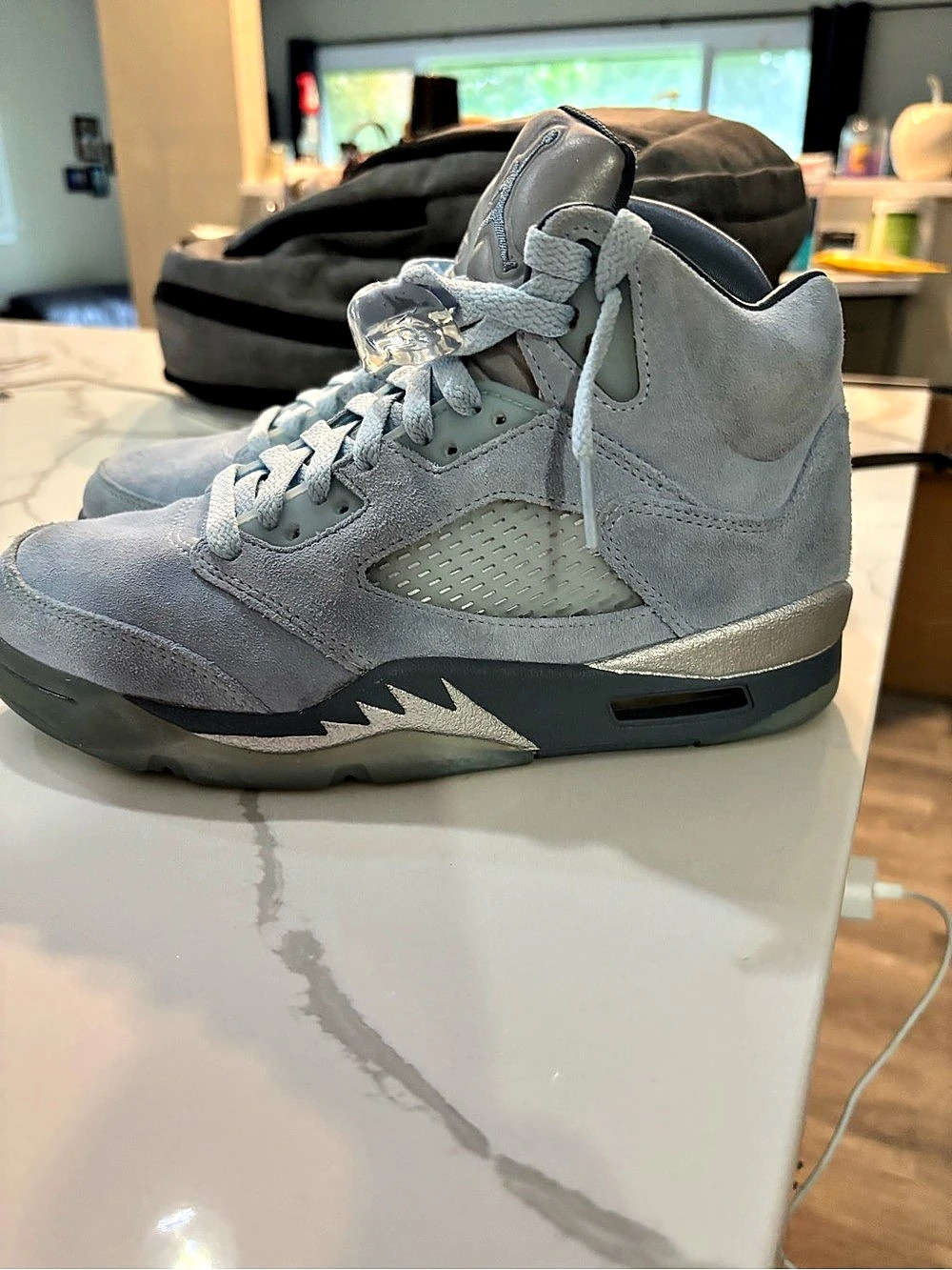 Jordan Air Jordan 5 Retro 'Blue Bird' Retro High-Top Sneakers Gray US 5
